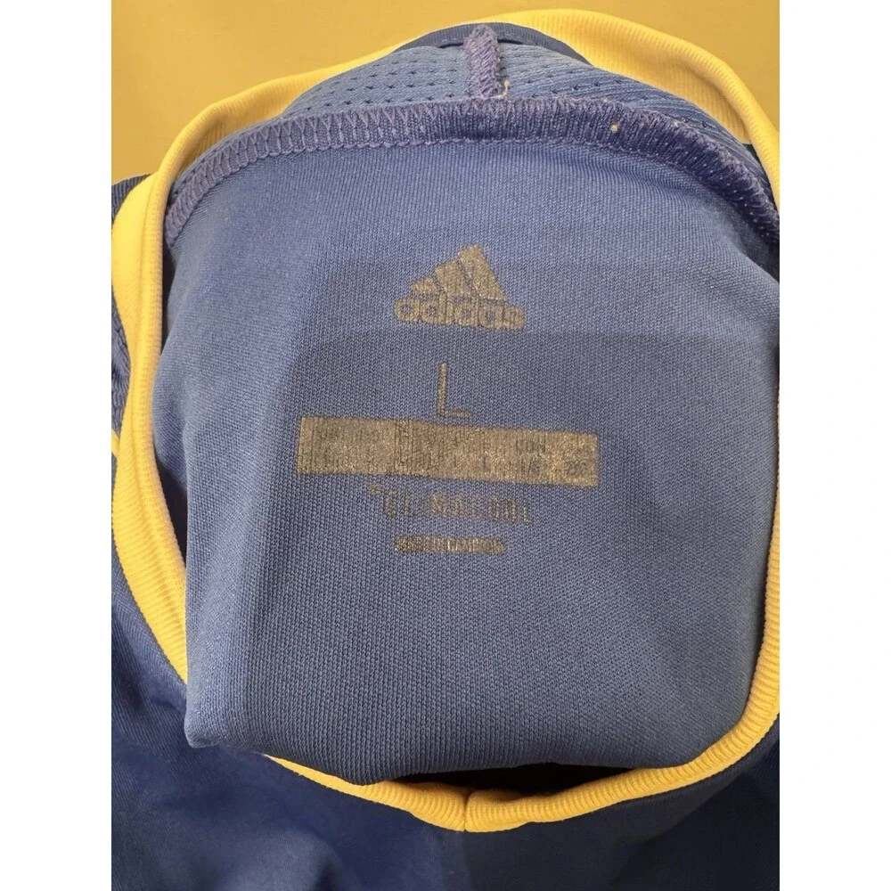 Adidas Wonderful Soccer League Servin #8 Jersey Blue Adult Large Climalite